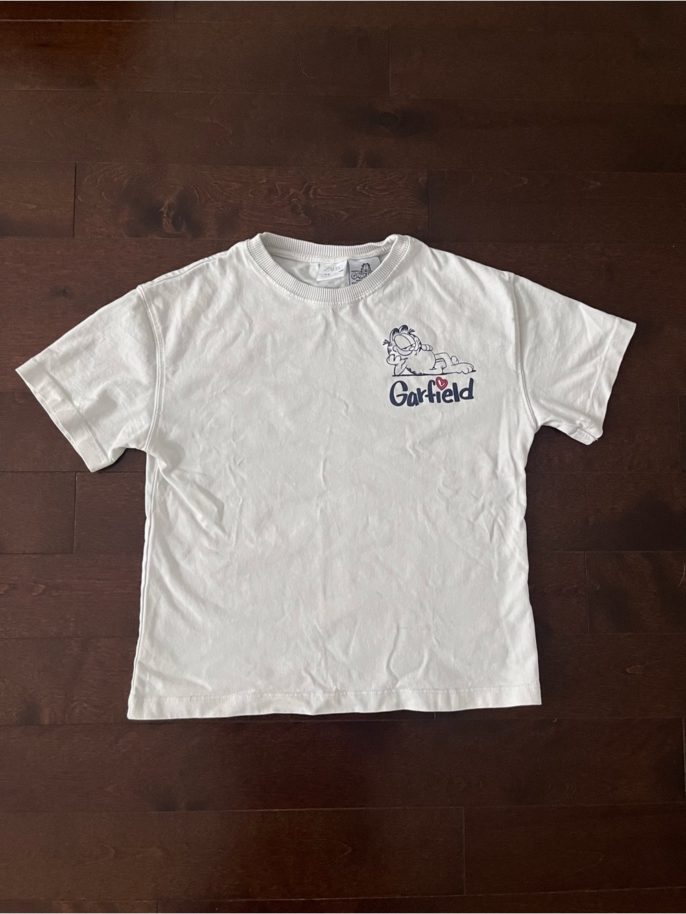 Zara Garfield Kids White Graphic Tee